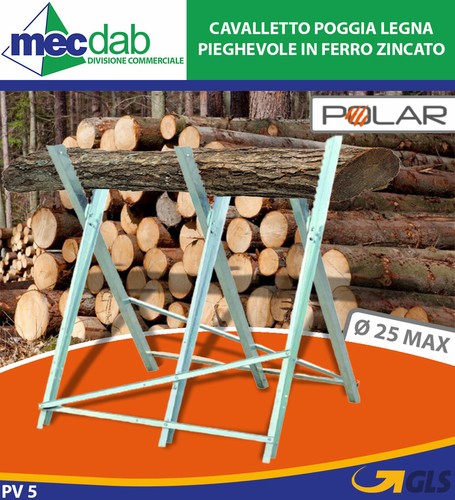 Cavalletto poggia legna - poggia, in